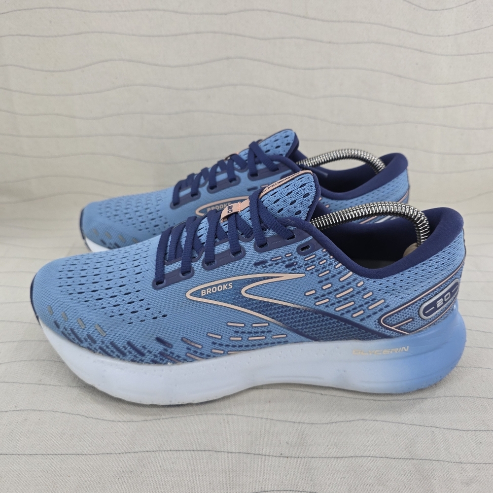 Brooks Womens Glycerin 20 Blue Running Sneakers Shoes 1203691B478 Sz 10.5 B - Picture 2 of 13